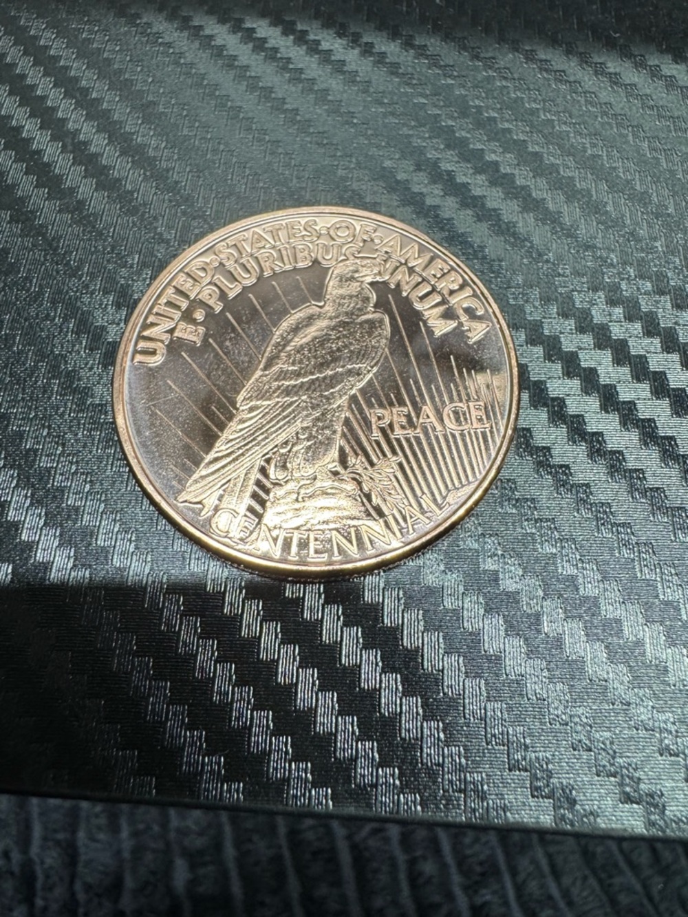 One oz copper Peace Dollar Proof round. - Picture 3 of 4